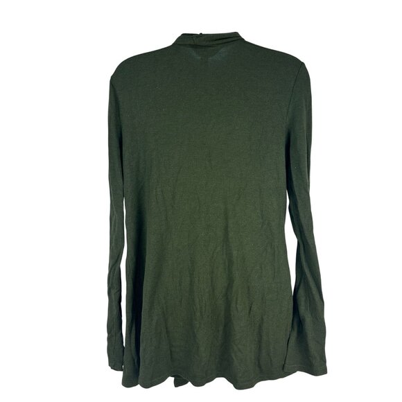 Market And Spruce Olive Green Open Front Long Sleeve Cardigan Women Size Large - Picture 2 of 5